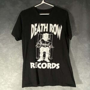 Death Row Records Short‎ Sleeve Black T-Shirt Size M Graphic Print